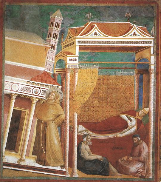 Giotto - Legend of St Francis - [06] - Dream of Innocent III
