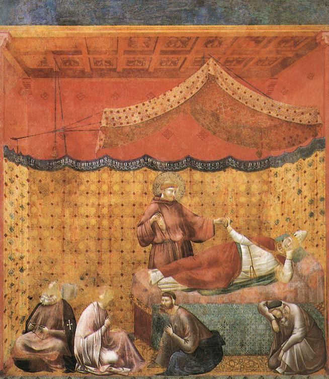 Giotto - Legend of St Francis - [25] - Dream of St Gregory