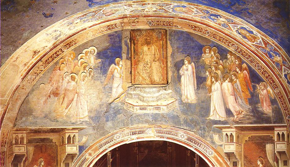 Giotto - Scrovegni - [13] - God Sends Gabriel to the Virgin