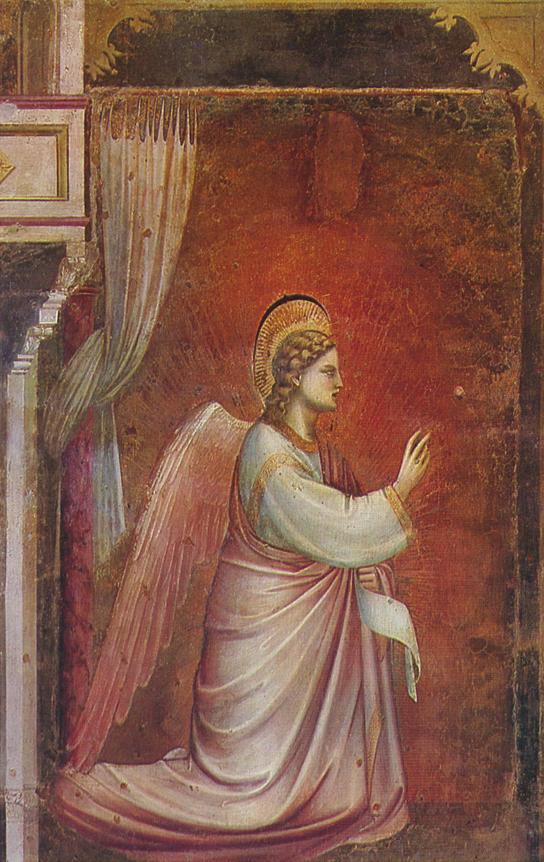 Giotto - Scrovegni - [14] - The Angel Gabriel Sent by God
