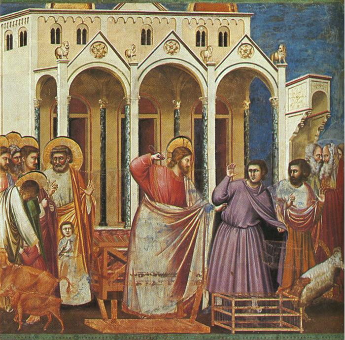 Giotto - Scrovegni - [27] - Expulsion of the Money-changers from the Temple