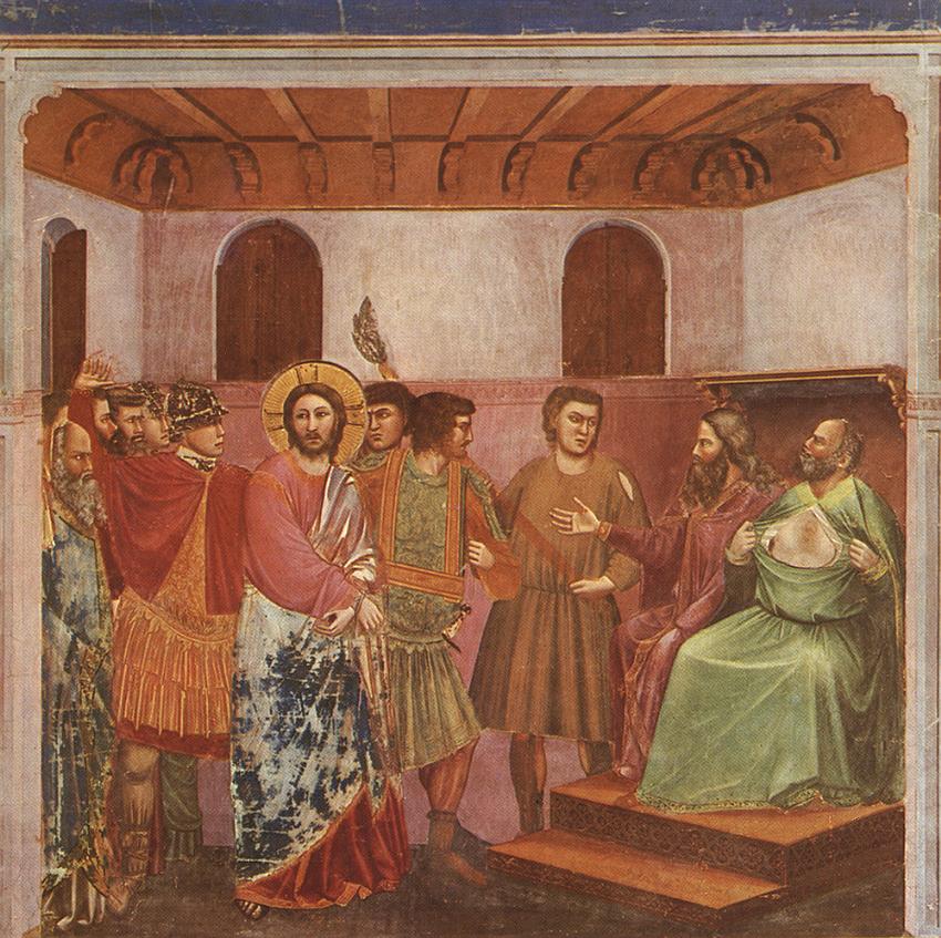 Giotto - Scrovegni - [32] - Christ before Caiaphas