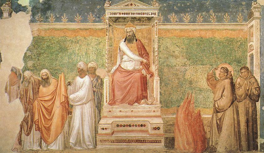 Giotto - Life of Saint Francis - [06] - St Francis before the Sultan
