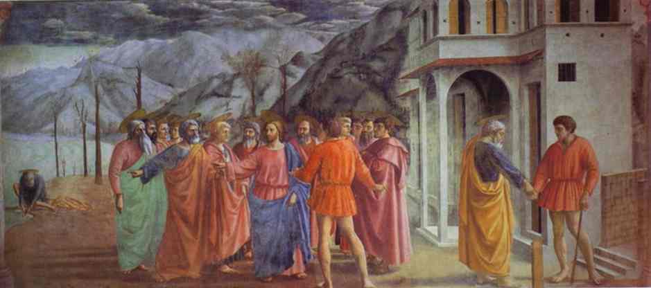 Masaccio - Rendering of the Tribute Money