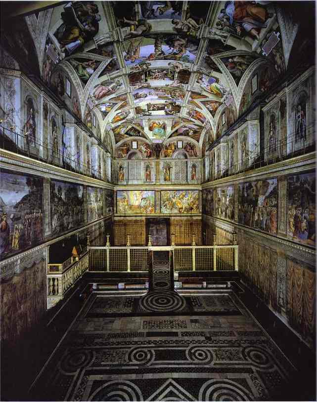 Michelangelo - The interior of the Sistine Chape