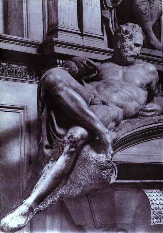 Michelangelo - Tomb of Lorenzo de' Medici (detail)