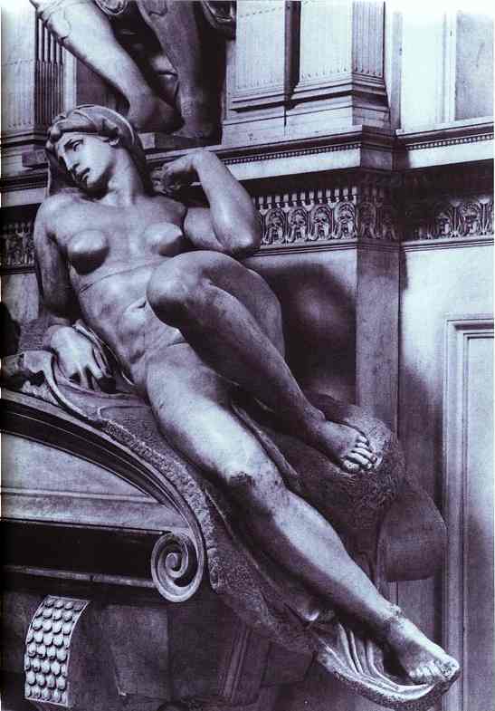 Michelangelo - Tomb of Lorenzo de' Medici (detail