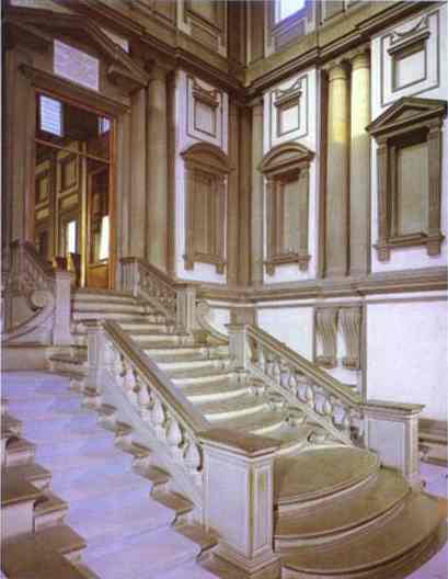 Michelangelo - Vestibule of the Laurentian Library