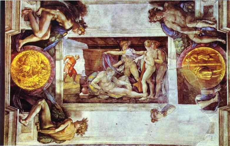 Michelangelo - The Drunkenness of Noah