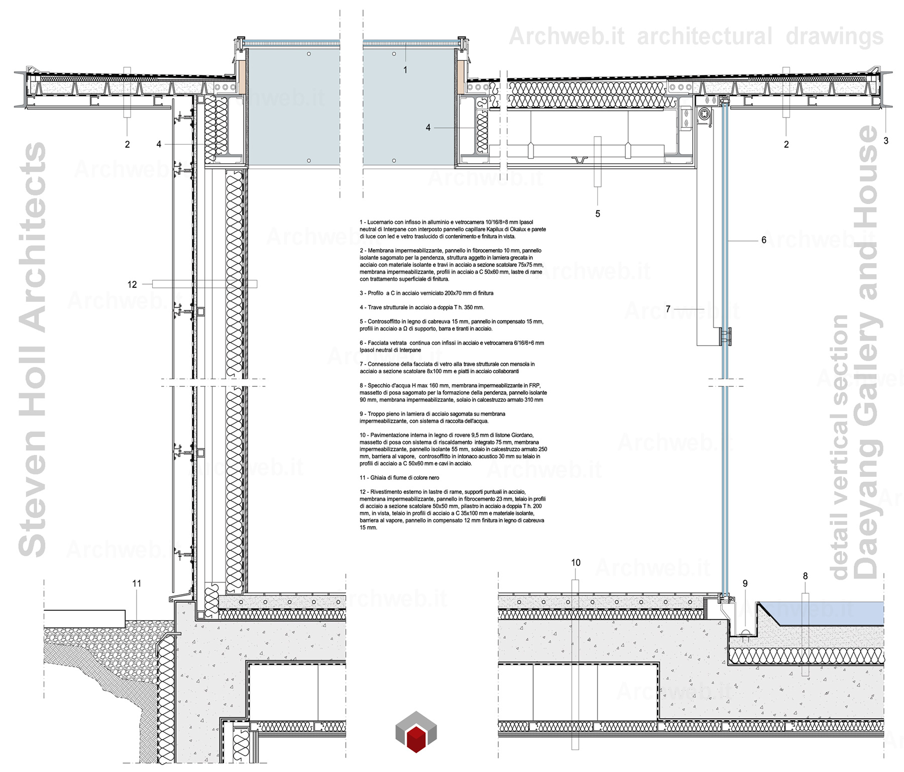 Daeyang Gallery and House vertical section