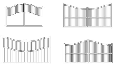 Recinzione In Legno Dwg.Cancelli In Legno 2d Dwg Gates Dwg